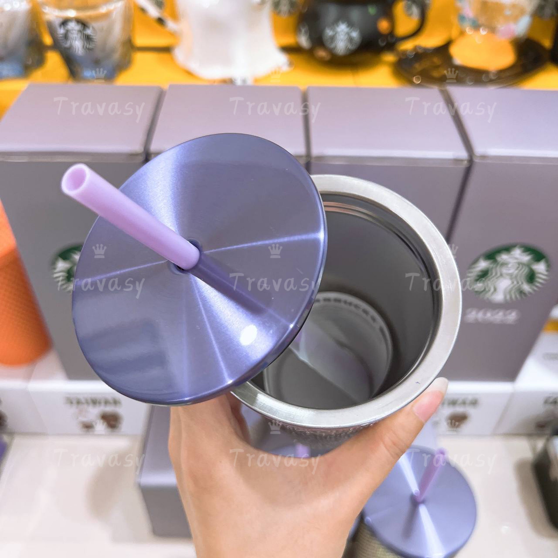 New 2022 Starbucks Thailand Purple Rhinestone Stainless Steel Cup 16oz –  Travasy